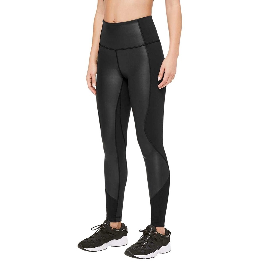 Lululemon Wunder Under High-Rise Tight Shine Black W5BS1S Size 6